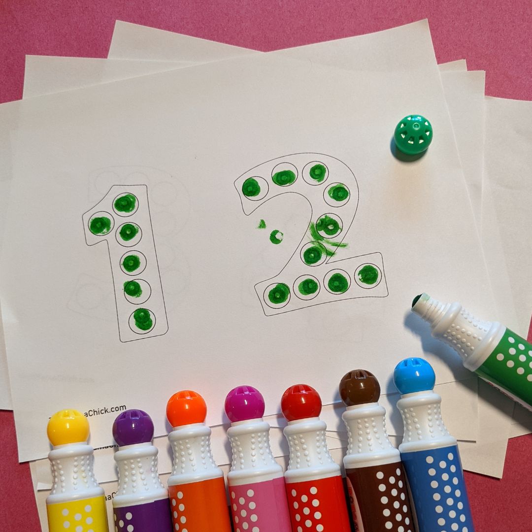 Dot marker number worksheets